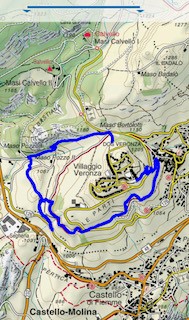 Route rondje om Villagio Veronza